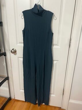 Club Monaco Sleeveless Mock Neck Jumpsuit in Slate Blue